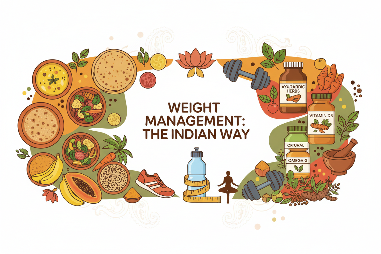Weight Management Tips for Indians: Diet + Supplements