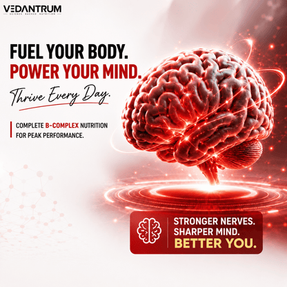 Methylated B-Complex Vitamins B1-B12 | Energy, Stress & Brain Support Supplement | Vedantrum