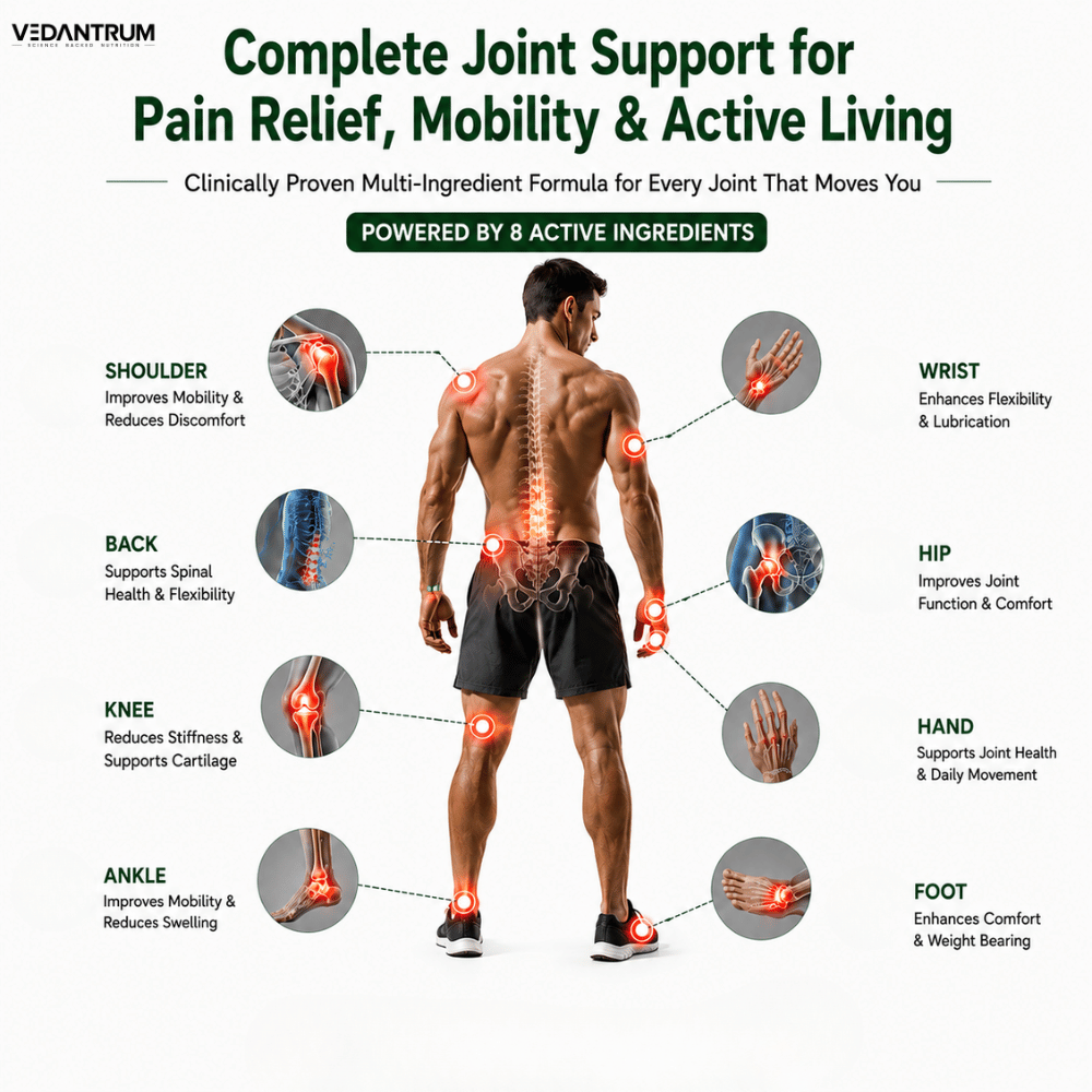 Glucosamine Chondroitin MSM Pro 3800mg | Joint Support & Mobility Supplement | Vedantrum