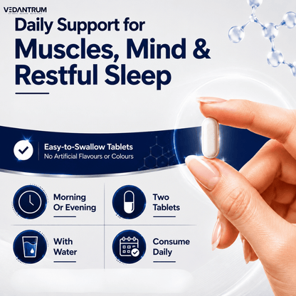 Magnesium Glycinate 2000mg | High Absorption Chelated Formula | Sleep & Muscle Support | Vedantrum