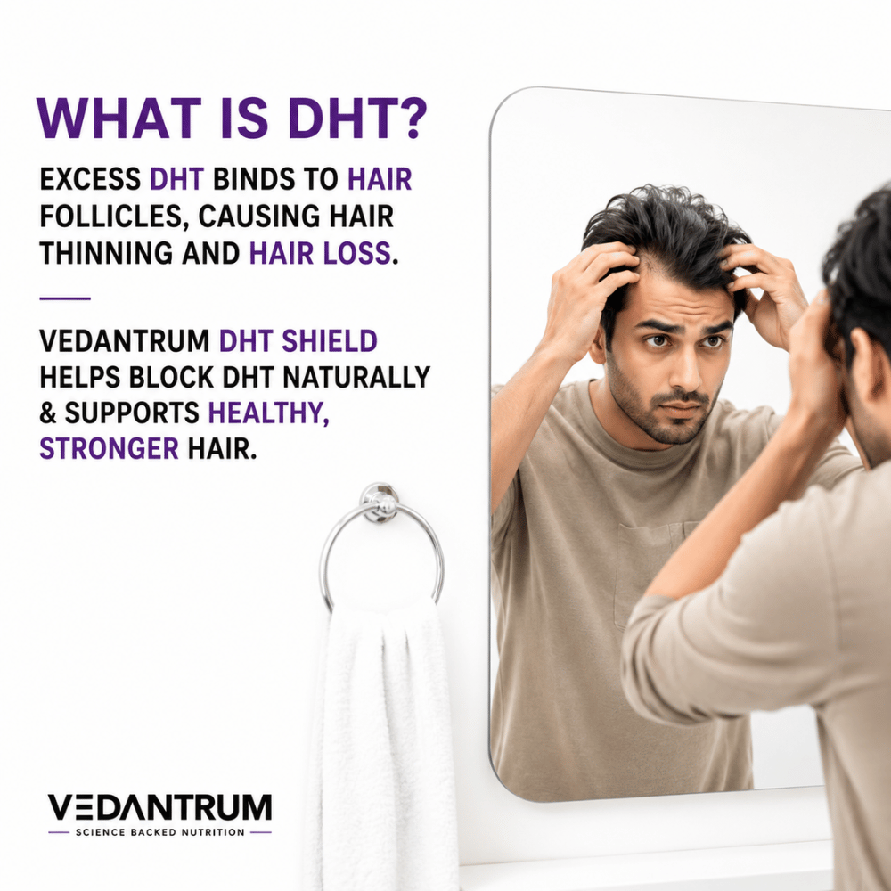 Biotin with DHT Blocker | Hair Growth & Hair Fall Control Supplement | DHT Shield Biotin Pro