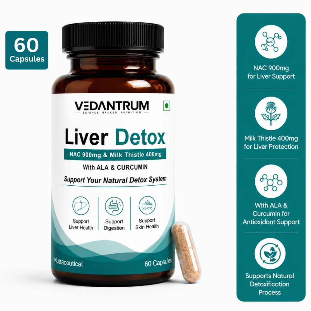 Liver Detox | Advanced Liver Cleanse & Antioxidant Support Supplement | Vedantrum