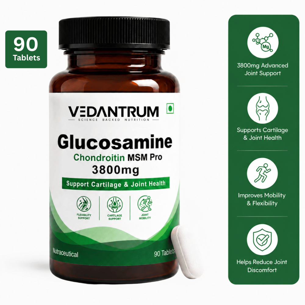 Glucosamine Chondroitin MSM Pro 3800mg | Joint Support & Mobility Supplement | Vedantrum