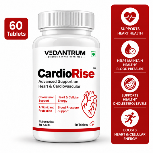CardioRise | Citrus Bergamot, CoQ10 & Aged Garlic | Daily Heart Health & Cardiovascular Wellness Supplement | Vedantrum