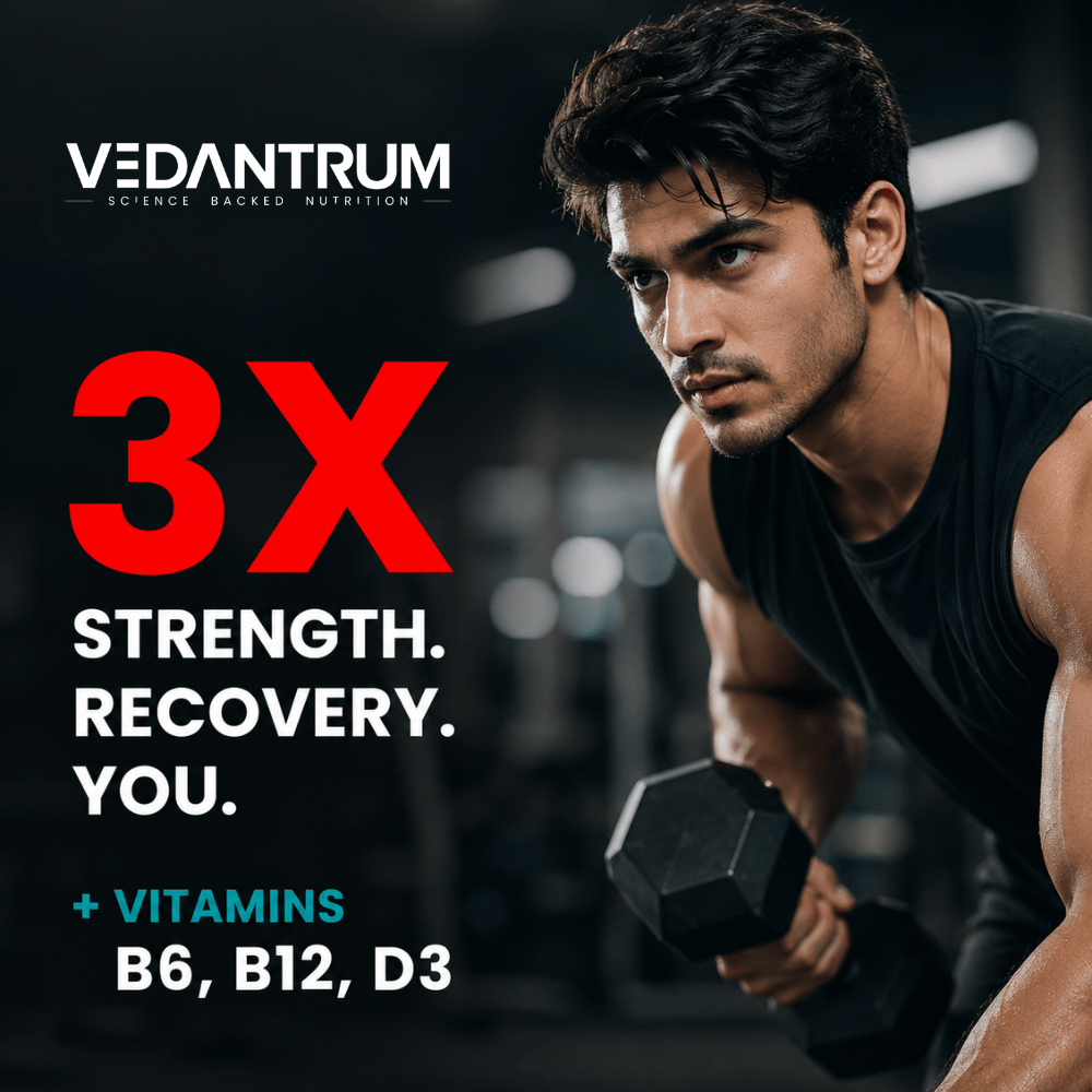 Magnesium Glycinate ZMA Formula with Zinc, B6, B12 & D3 | Sleep & Recovery Support | Vedantrum MagProZ