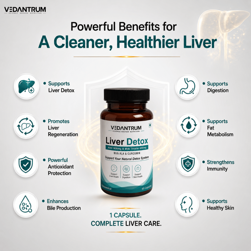 Liver Detox | Advanced Liver Cleanse & Antioxidant Support Supplement | Vedantrum