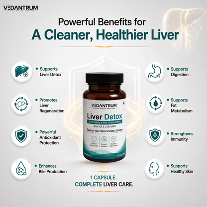 Liver Detox | Advanced Liver Cleanse & Antioxidant Support Supplement | Vedantrum