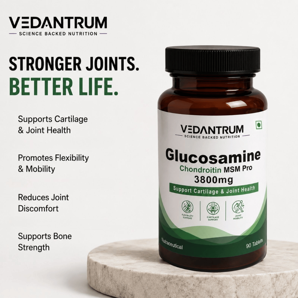 Glucosamine Chondroitin MSM Pro 3800mg | Joint Support & Mobility Supplement | Vedantrum