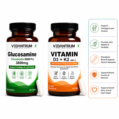 Combo Glucosamine Chondroitin MSM Pro + Vitamin D3 + K2
