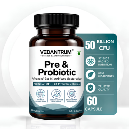 Prebiotics + Probiotics 50 Billion CFU | Gut Health, Immunity & Digestive Support