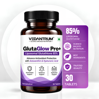 Liposomal Glutathione 85% 500mg | Skin Brightening & Whitening Support Supplement | GlutaGlow Pro+
