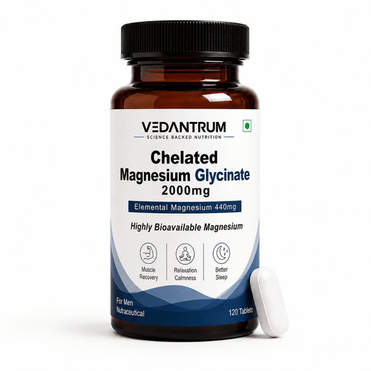 Magnesium Glycinate 2000mg | High Absorption Chelated Formula | Sleep & Muscle Support | Vedantrum