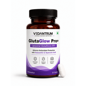 Liposomal Glutathione 85% 500mg | Skin Brightening & Whitening Support Supplement | Vedantrum GlutaGlow Pro+