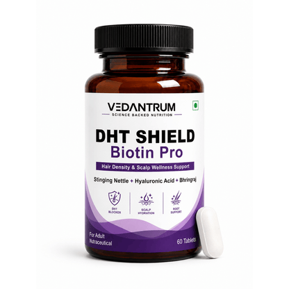Biotin with DHT Blocker | Hair Growth & Hair Fall Control Supplement | DHT Shield Biotin Pro
