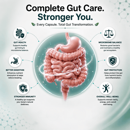 Prebiotics + Probiotics 50 Billion CFU | Gut Health, Immunity & Digestive Support | Vedantrum