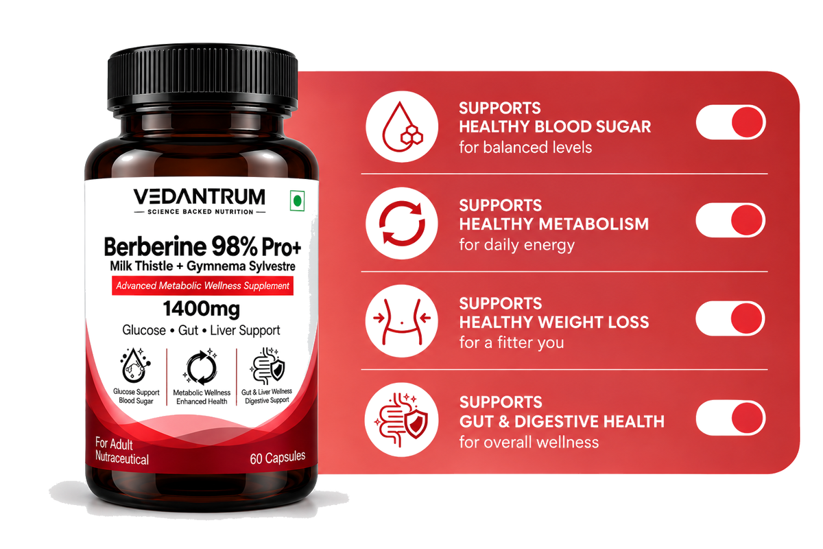Berberine 98% with Milk Thistle | Blood Sugar, Gut Health & Metabolic Support